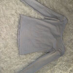 Gray Long Sleeve Top